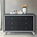 Mercer41 Monica Velvet Dresser 6 Drawer Assembled Wood in Black | 31 H x 47 W x 16 D in | Wayfair FFC569F768F443998333516D91B4D0A4