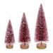 Vickerman 703144 - 8"-10"-12" Fr Red Bottle Brsh Tree Set/3 (LS220303) Christmas Decorative Tree