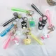 Sanurgente Hello Kitty Anime Figurine Porte-clés Kawaii Cat My Melody Rubber Pom Purin Keroppi