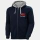 Helly Hansen Felpa Con Cappuccio E Zip Hh Logo Uomo Blu Navy Xl