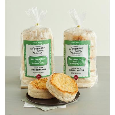 San Francisco-Style Sourdough Super-Thick English Muffins - 2 Packages by Wolfermans