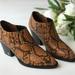 Coach Shoes | Coach Perri Snake Print Caramel Western Booties | Color: Brown | Size: 7.5