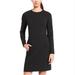 Athleta Dresses | Athleta Women's Ponte Wanderer Long Sleeve Black Dress | Color: Black | Size: Xl