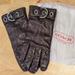 Coach Accessories | Coach Brown Leather Driving Gloves Size 6.5 W/ Dust Bag | Color: Brown/Silver | Size: 6.5
