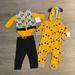 Disney Matching Sets | Disney Mickey Mouse Two Outfits - 3 Piece Set And A Romper 6/9 Months | Color: Black/Gold | Size: 6-9mb