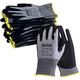 Unigloves Nitrex 241ND Wiederverwendbare Handschuhe mit NitreGuard und NitreGrip-Technologie, sandige Nitril-Handflächenbeschichtung mit einem ultraleichten, schnittfesten Innenfutter, in Grau/Schwarz