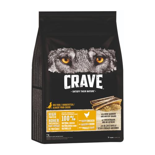 Sparpaket: 2x7kg Crave Huhn mit Knochenmark & Urgetreide Hundefutter trocken