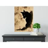 Buy Art For Less Black Cat by Ed Capeau - Painting Print Canvas/Metal in Black/Brown/Green | 32 H x 24 W x 0.15 D in | Wayfair EDC373 32x24