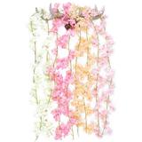 Vnanda 2Packs Eucalyptus Garland with Flowers 135-Head Rose Flowers Spring Garlands Eucalyptus and Flower Garland Decor Floral Garland Greenery Ivy Plants for Wedding Table Decor