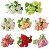 15% OFF CLEARANCE! 12 Inch Bouquets 80 Stem Carnations No Fade Artificial Flower Mini Carnation Silk Petals Flowers Forever for Photo Props Home Party Wedding