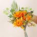 1 Bundle Autume Silk Sunflower Bouquet Artificial Flower Wedding Christmas Decoration For Home Party Baby Shower Fake Flowers