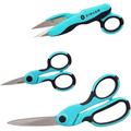 Sewing Scissors Bundle 8.5 Heavy Duty Fabric Scissors 4.5 Detail Embroidery Scissors 5 Thread Snips with Comfort Grip