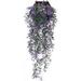 Artificial Hanging Ivy Vine Plastic Plants Grass Leaves Foliage Vines UV Resistant Greenery Fake Flowers for Home Indoor Outdoor Garden Door Wall Wedding Party DIY Decoration - 1 Pack Purple