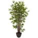 Nearly Natural 6 Artificial Bamboo Silk Tree in Black Planter