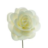 Rose Foam Flower With Stem 16-Inch Ivory