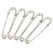 Uxcell 3.15 inch Large Metal Sewing Pins Safety Pins for Office Home Silver Tone 15 Pack