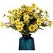 2 Pcs Artificial Daisy Flowers Silk Fake Flowers Bouquet for Wedding Garden Home Party Office Fall Indoor Outdoor Decoration(Yellow)