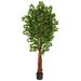 Nearly Natural 6.5ft. Super Deluxe Ficus Artificial Tree with Trunk