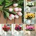 Limei 1Pcs Artificial Tulips Real Touch Artificial Flowers Fake Tulip Latex Bouquet Flower for Wedding Party Home Garden Office DIY Floral Arrangement Decor (Yellow)