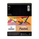 Canson Artist Series Mi-Teintes Pastel Paper White Wirebound Pad 9x12 inches 16 Sheets (98lb/160g) - Artist Paper for Adults and Students