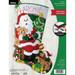 Bucilla Felt Applique 18 Christmas Stocking Kit Jolly Pups and Santa