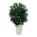 Nearly Natural P1611 3 ft. Bamboo Palm Artificial Plant with Metal Planter White