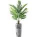 Artificial Palm Tree in Modern Planter Fake Areca Tropical Palm Silk Tree for Indoor Outdoor Home Decoration - 66 Overall Tall (Plant Pot Plus Tree)