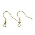 Sexy Sparkles 10 Pcs Copper Ear Wire Hook 18k Gold Plated with Spring Ball Loops