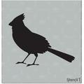 Stencil1 Cardinal Stencil Bird Art Reusable Mylar Template - Ideal for Card Making Paper Crafts Holiday Gift Making Sturdy Art Projects - Small | 5.75â€³x6â€³