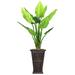Vintage Home Artificial Faux Real Touch 73 Philodendron Erubescens Green Emerald And Fiberstone Planter