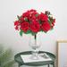XWQ 1Pc 7 Heads Artificial Rose Fake Flower Garden Home Bridal Wedding Party Decor
