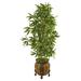 Nearly Natural 5 ft. Real Touch Bamboo Artificial Tree in Decorative Planter