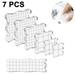 7 Pieces Acrylic Stamp Block Assorted Sizes Clear Acrylic Mounting Blocks Set Decorative Stamp Blocks with Grid Lines for Scrapbooking Crafts Making