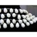 White Agate Briolette Bead Strand | 12x8mm | White | Briolette | 32 Beads