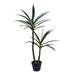 Vickerman Everyday Green Yucca Double Stem Tree 44 Tall - Silk Artificial Indoor Plant - Multi Purpose Tropical Decoration for Home Office Living Room Decor
