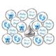 324 Blue Its a Boy Baby Shower Favors Stickers For Baby Shower Or Baby Sprinkle Party Baby Shower Kisses Stickers Baby Shower Blue Favors Baby Shower Labels Its a Boy Kisses