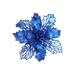 wendunide artificial flowers christmas tree ornaments christmas flower xmas ornament 5pcs holiday decoration blue