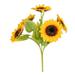 Worallymy 5-heads Artificial Sunflower Bouquet Simulation Flower Home Office Floral Decor Fake Sunflower