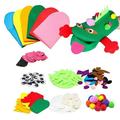 Huntermoon DIY Felt Hand Puppet Making Materials Kit Lovely Animals Theater Craft Fabric Story Telling Gloves Role Play Party Supplies Educational Doll for Kindergarten Children Gift