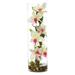 Nearly Natural Cattleya Orchid Artificial Floral Arrangement in Cylinder Vase - White - 20 in.