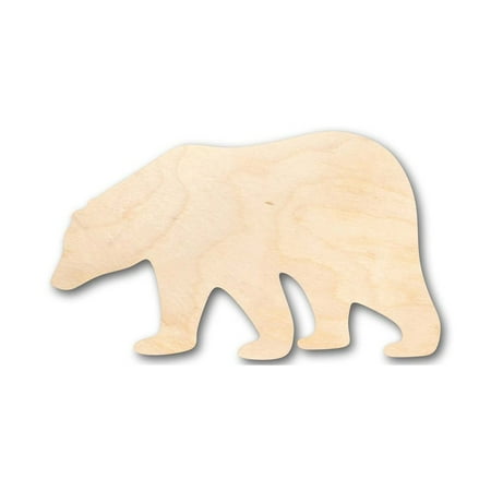 Unfinished Wood Polar Bear Shape - Animal - Craft - up to 46 DIY 10 / 1/8