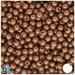 BeadTin Chocolate Opaque 6mm Round Plastic Beads (500pcs)