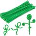 100 Pieces Pipe Cleaners Chenille Stem Solid Color Pipe Cleaners Set for Pipe Cleaners DIY Arts Crafts Decorations Chenille Stems Pipe Cleaners (Fruit Green)