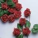 Efavormart 24 Roses | 2 Artificial Foam Rose With Stem And Leaves for Wedding Party Home Event DÃ©cor Wedding Anniversary Party - Red