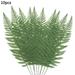 10 Pcs Large Plastic Artificial Green Loose Tail Leaf Tropical Palm Foliage Leaves Plant Garden Decoration;10 Pcs Plastic Artificial Green Loose Tail Leaf Tropical Palm Leaves