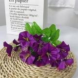 Gerich Artificial Morning Glory Simulation Petunia Fake Flowers Vines Silk Flower Imitation Morning Glory for Wedding Bouquets Bridal Shower Centerpieces Party Purple