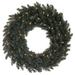 Vickerman 36 Black Fir Artificial Christmas Wreath Warm White Dura-Lit LED lights. - Faux Christmas Wreath - Indoor Seasonal Home Decor