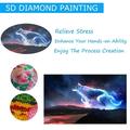 ZKCCNUK 5D Embroidery Paintings Rhinestone Pasted DIY Diamond Painting Cross Stitch Gift for Family on Clearance