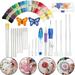 Embroidery Punch Needle Punch Needle Tool with Needle Punch 50 Pcs Embroidery Thread Embroidery Hoops Embroidery Needles Punch Needle Kit for Beginners