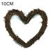 Heart-Shaped Rattan Wreaths DIY Handmade For Flower Shop Door Hanging Floral Wreath Decoration New